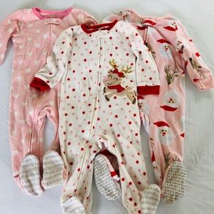 Fleece 12M Zipper Pajama Bundle